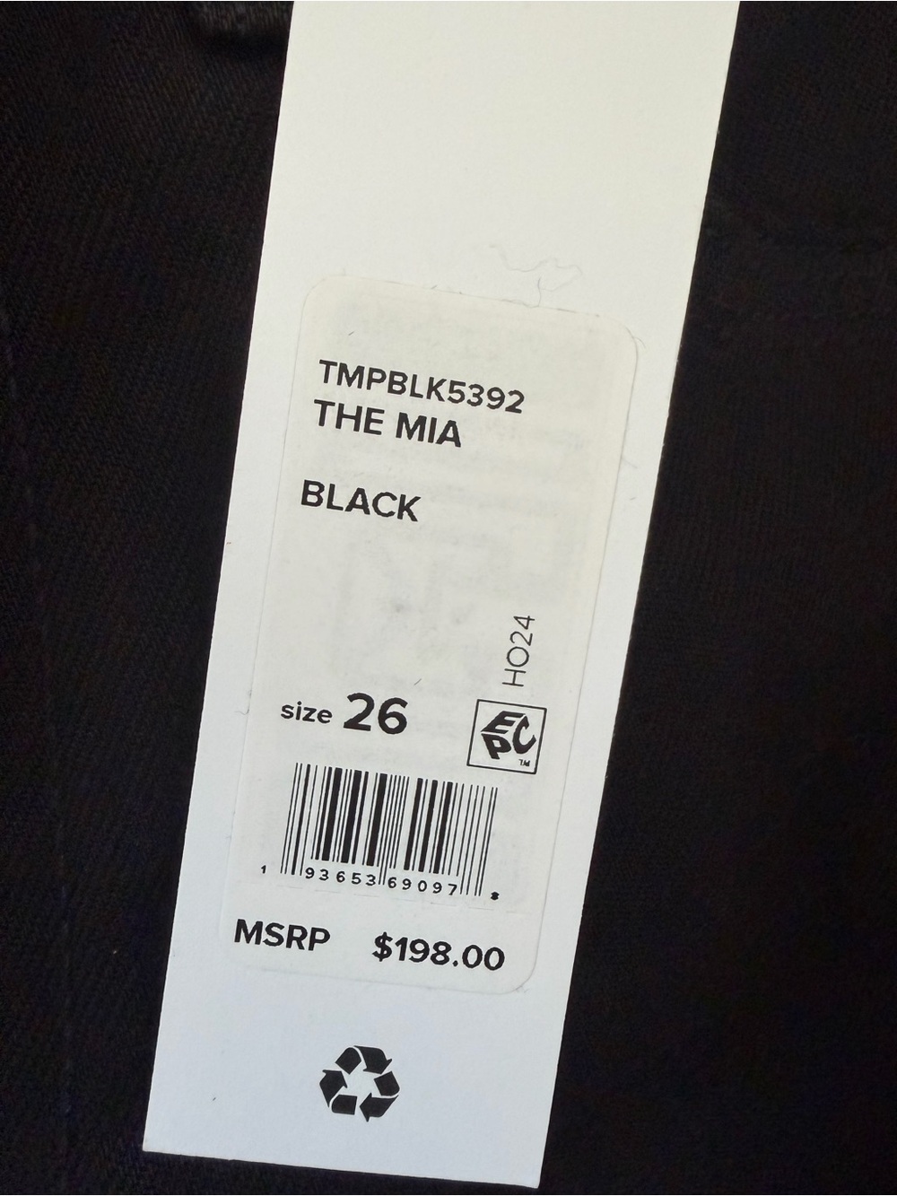 NWT Joe’s Jeans The Mia Petite High Rise Wide Leg Jeans in Black, Size 26 - Picture 12 of 13